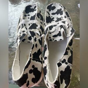 Women’s cow print shoes
